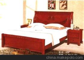 【實木床808# 實木家具批發 南康家具 廠家直銷 實木床】價格,廠家,圖片,床類,南康金利家具廠-