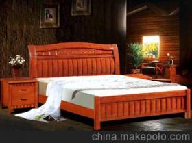 【南康家具白楊木實木床 1.5米大床 實木家具批發 多種型號 可混批】價格,廠家,圖片,床類,贛州云鶴家具-