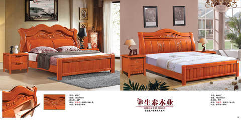 【江西實木家具廠家 大量批發實木床 橡木床 白胚 成品批量定做】價格,廠家,圖片,成套家具,江西省南康生泰家具廠-