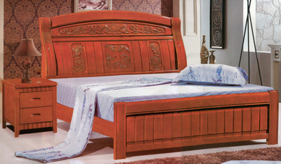 雙慧軒南康實木床633#-實木床具-南康雙慧軒家具廠