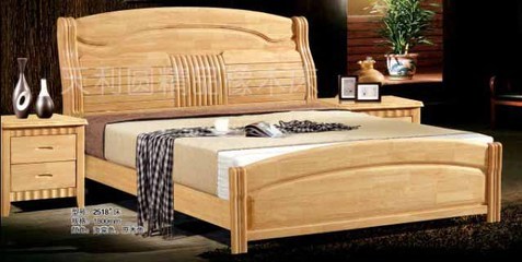 【南康家具廠家批發橡木床,實木床,白胚床,雙人床】價格,廠家,圖片,床類,南康天利圓白胚家具-