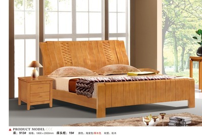 【【南康亮鑫緣家具】實(shí)木床913# 臥室實(shí)木床 雙人大床】?jī)r(jià)格,廠家,圖片,床類,南康市亮鑫家具-