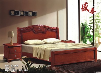【廠家直銷 供應(yīng)批發(fā)盛泰211B#雙人單層實木床 實木家具】價格,廠家,圖片,床類,南康盛泰家俱廠-