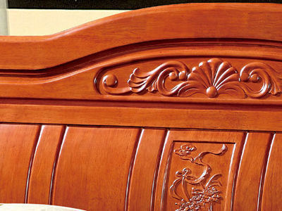 【橡木床 實木床 雙人床1.8/1.5米 簡約現代全實木家具床 DF309】價格,廠家,圖片,床類,南康市家國天下家具經營部-