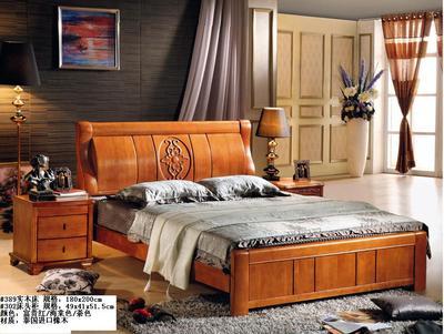 【南康實木家具廠家 皇居賽歐品牌床 簡約雙人實木床#310】價格,廠家,圖片,床類,江西皇都家具實業(yè)-