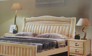 【典雅風(fēng)格 實(shí)木床 臥室家具 家居家具 床頭柜】?jī)r(jià)格,廠家,圖片,床類,南康騰達(dá)家具廠-