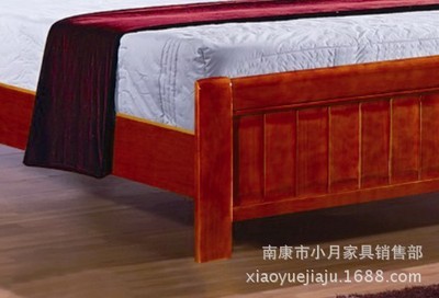 【供應(yīng) 南康實(shí)木住家 簡(jiǎn)約現(xiàn)代 雙人實(shí)木床1.8米 批發(fā) 805#】?jī)r(jià)格,廠家,圖片,床類,南康市小月家具銷售部-