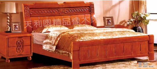 【南康家具廠家批發(fā)橡木床,實(shí)木床,白胚床,雙人床】?jī)r(jià)格,廠家,圖片,床類,南康天利圓白胚家具-