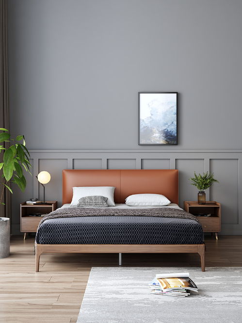 mfg家具電商產品渲染 實木床 總