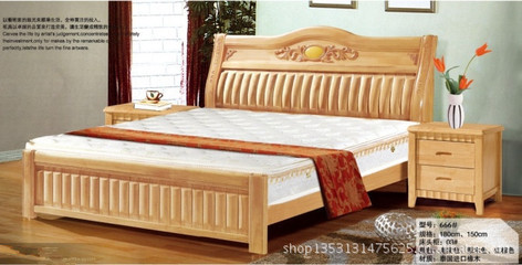 【【廠家直銷】精品橡木床/實木床/雙人床/玉石666#】價格,廠家,圖片,床類,江西省南康市福星康居-