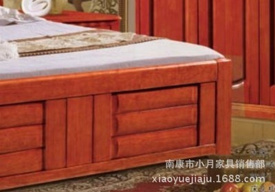 【廠家批發(fā)實木床 雙人床 婚床 橡木床 特價!品質保證H918#】價格,廠家,圖片,床類,南康市小月家具銷售部-