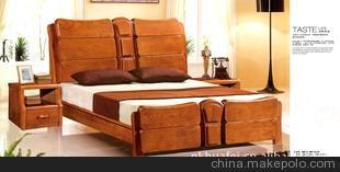 廠家供應 夢家緣806榆木床、水曲柳床、白臘木床1.5/1.8m實木床圖片,廠家供應 夢家緣806榆木床、水曲柳床、白臘木床1.5/1.8m實木床圖片大全,南康華飛家具廠-