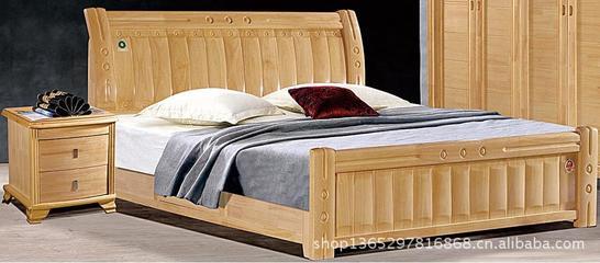 【南康實木家具廠家 皇居賽歐品牌床 簡約雙人實木床#310】價格,廠家,圖片,床類,江西皇都家具實業-