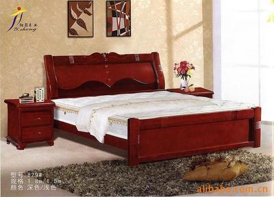 【批發(fā)實木床型號:829#適用范圍:臥室;酒店;公寓】價格,廠家,圖片,床類,南康陽升家具廠-