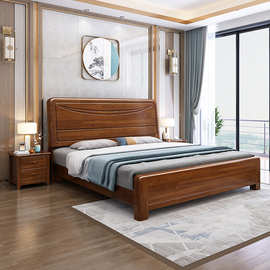 金絲檀木實木床