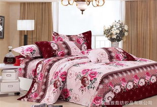 精選全棉活性印花磨絨澳絨四件套，搭配南康實(shí)木床打造舒適睡眠空間